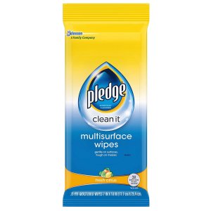 Pledge Multi Surface Everyday Wipes Fresh Citrus, 25-Count Packaging May Vary (Pack of 4)