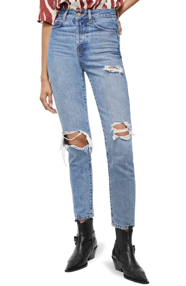 Brenda High Waist Slim Leg Jeans