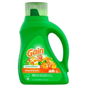 Gain + Aroma Boost Liquid Laundry Detergent, Island Fresh Scent, 32 Loads, 50 fl oz, HE Compatible