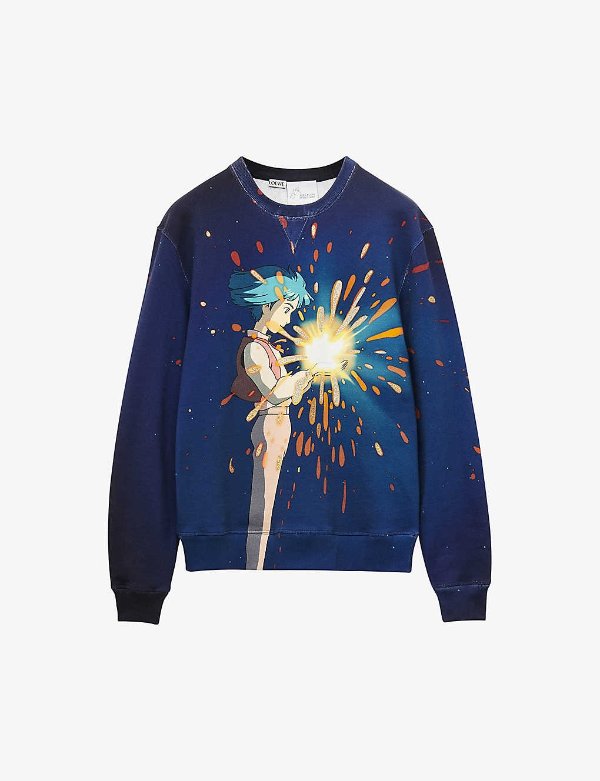 x Howl's Moving Castle Magical Sky graphic-print cotton sweatshirt