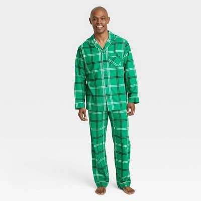 Men's Plaid Flannel Matching Family Pajama Set - Wondershop™ Green