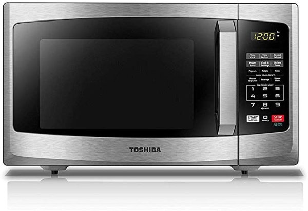 EM925A5A-SS Microwave Oven with Sound On/Off ECO Mode and LED Lighting, 0.9 Cu Ft/900W, Stainless Steel