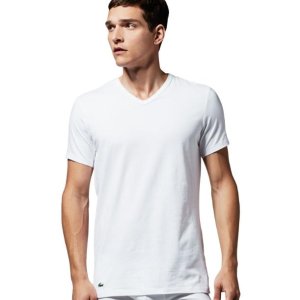 Lacoste Men's 2-Pack Colours Cotton Stretch V-Neck T-Shirt