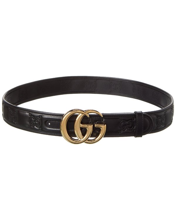 GG Marmont Matelasse Wide Leather Belt