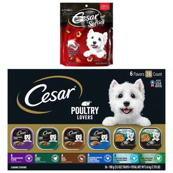 Softies Medley Treats + Poultry Lover's Variety Pack Wet Dog Food - Chewy.com