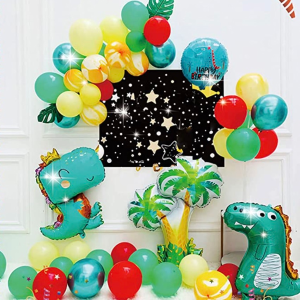 OXIVE Dinosaur Birthday Party Balloons Decorations For Kids