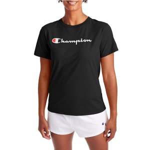 Champion 女士运动T恤促销 黑色款 码数全