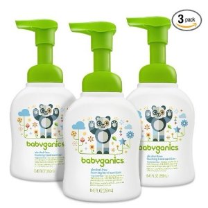 Babyganics Alcohol-Free Foaming Hand Sanitizer, Fragrance Free, 8.45oz Pump Bottle (Pack of 3)