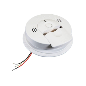 Code One Hardwire Smoke and Carbon Monoxide Combination Detector with AA Battery Backup and Voice Alarm
