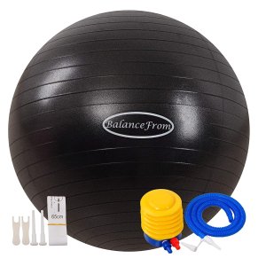 BalanceFrom Anti-Burst and Slip Resistant Exercise Ball Yoga Ball Fitness Ball Birthing Ball with Quick Pump, 2,000-Pound Capacity