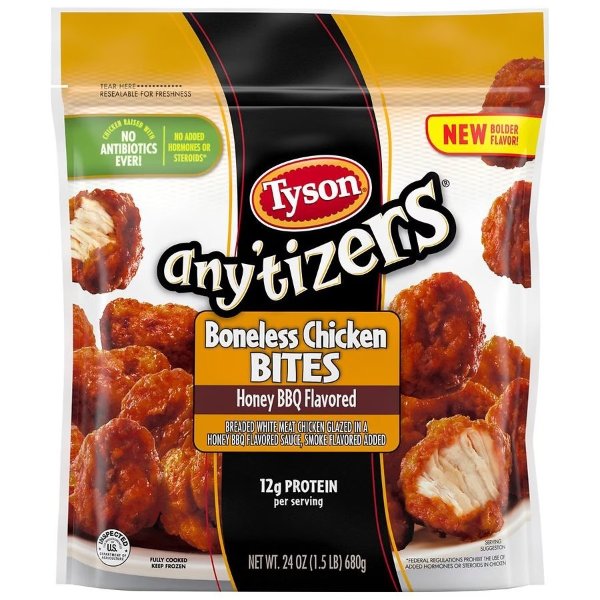TysonAny'tizers Boneless Chicken Bites, Honey BBQ24.0oz