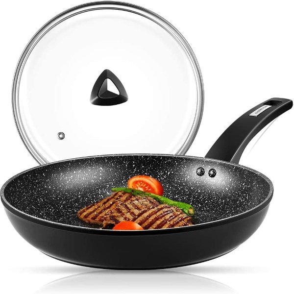 KOCH SYSTEME  Frying Pan with Lid, 10 inch Nonstick Skillet, Nonstick Frying Pan