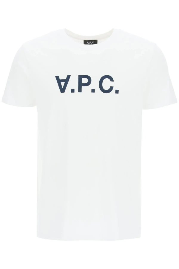 Flocked V.P.C. logo t-shirt A.p.c.