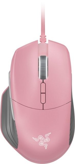 Razer - Basilisk Quartz Pink Edition Wired Optical Gaming Mouse with Chroma Lighting - Pink