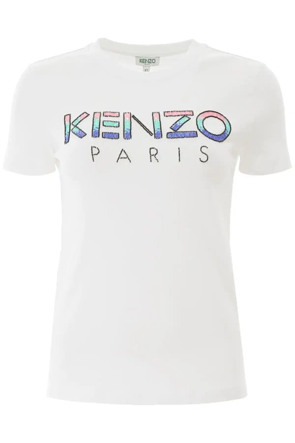 T-SHIRT WITH SEQUINED LOGO
