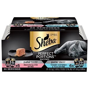 SHEBA Perfect Portions Pate Entree Wet Cat Food Trays 24 X 2.6 oz