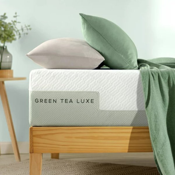 12" Green Tea Luxe Queen Memory Foam Mattress