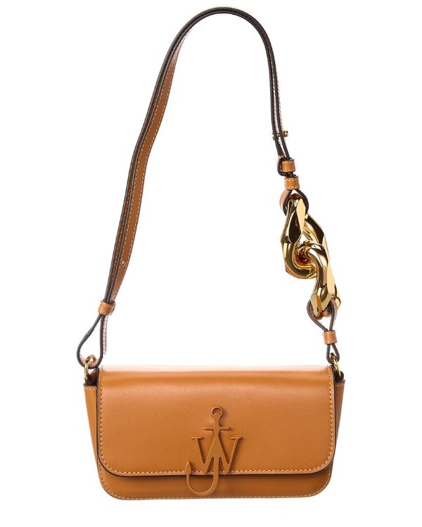 Chain Anchor Leather Shoulder Bag