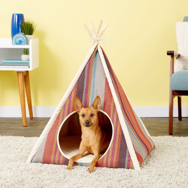 P.L.A.Y. Pet Lifestyle and You Horizon Teepee Tent Covered Cat & Dog Bed, Desert - Chewy.com