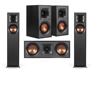 Klipsch 2 Pack R-610F Floorstnding Home Speaker W/R-41M Bookshelf/R-52C Speakers