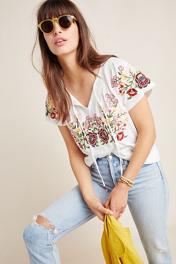 Elodie Embroidered Top
