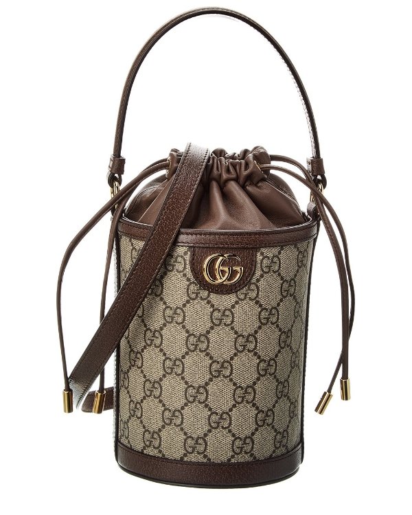 Gucci Ophidia Mini GG Supreme Canvas & Leather Bucket Bag