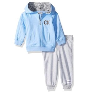 手慢无：Calvin Klein 男宝宝连帽卫衣+卫裤套装，多色可选