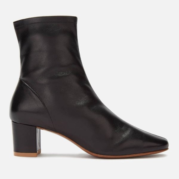 Women's Sofia Leather Heeled Boots - Black