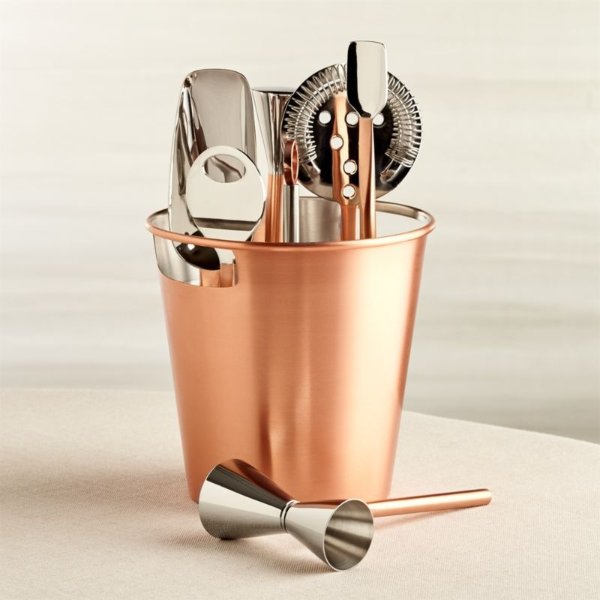 Bar Tool Set Copper + Reviews | Crate & Barrel