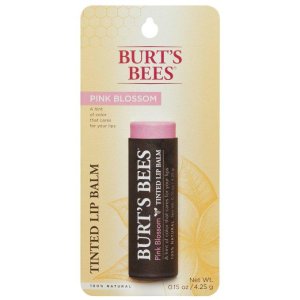 Burt's Bees Tinted Lip Balm, Pink Blossom, 0.15 Ounce