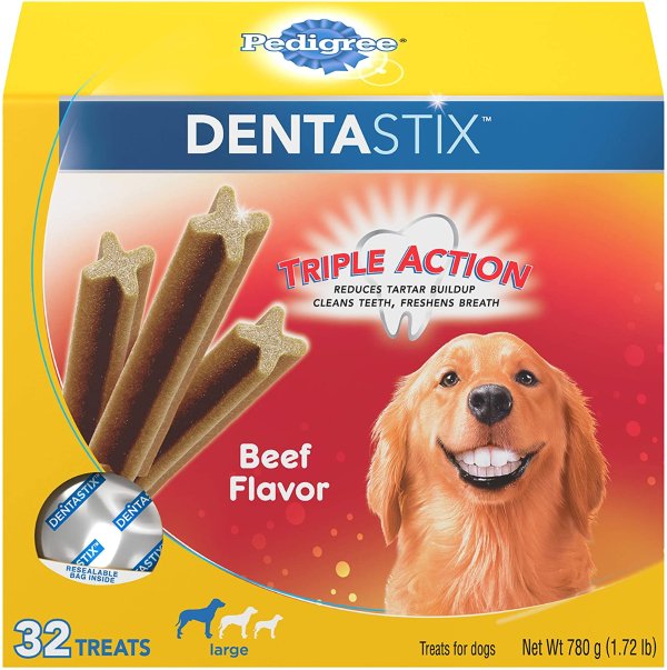DENTASTIX 洁牙棒牛肉味32支 30磅以上狗狗适用