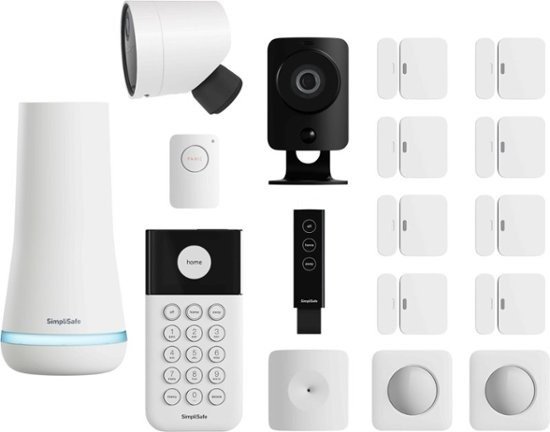 SimpliSafe Whole Home Security System 17-piece - White