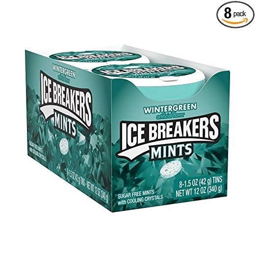 Sugar Free Mints, Wintergreen 1.5 Ounce (Pack of 8)