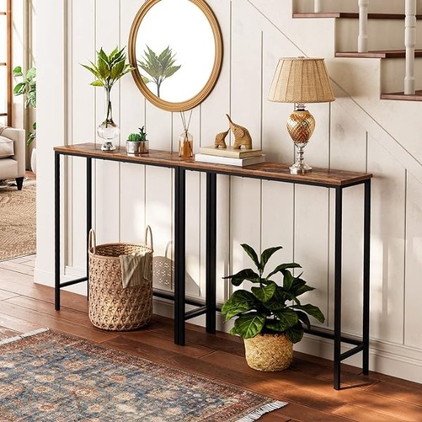 Narrow Console Table, 29.5" Small Entryway Table