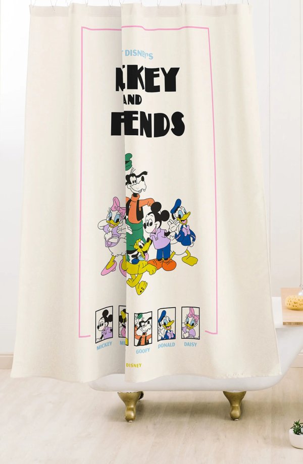 Disney x Society6 Mickey & Friends Shower Curtain