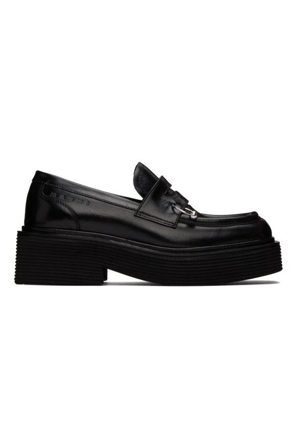 Black Piercing Loafers