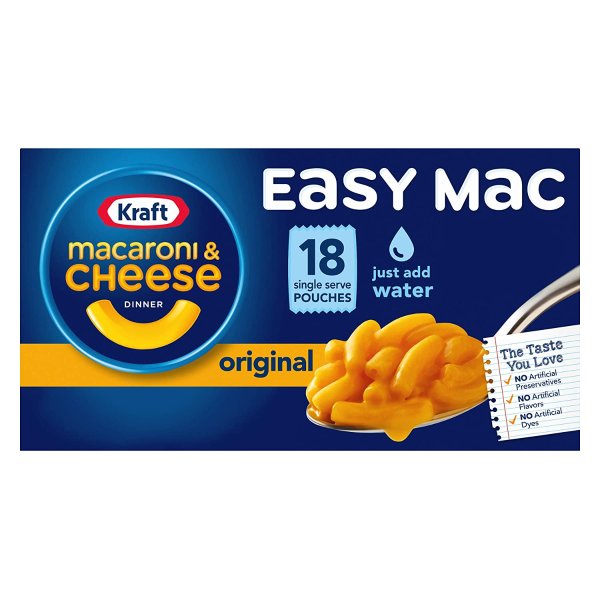 Easy Mac 微波即食奶酪通心粉 18小袋