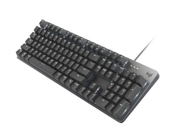 K845 Backlit Mechanical Keyboard, Your Choice Switches, Strong Adjustable Tilt Legs, Compact Size, Aluminum Top Case, 104 Keys, USB Corded, Windows - Frustration Free Packaging