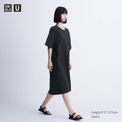 3Way Seersucker Short-Sleeve Dress | UNIQLO US