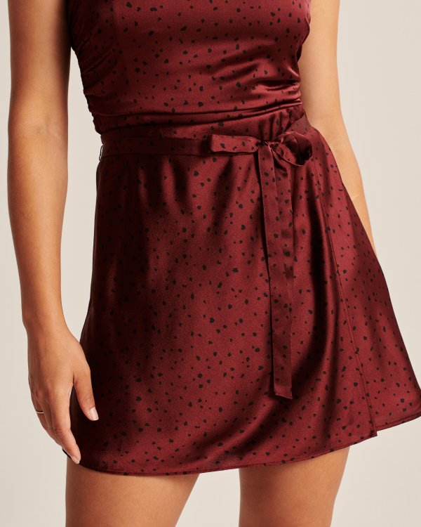 Women's Satin Wrap Mini Skirt | Women's Clearance | Abercrombie.com