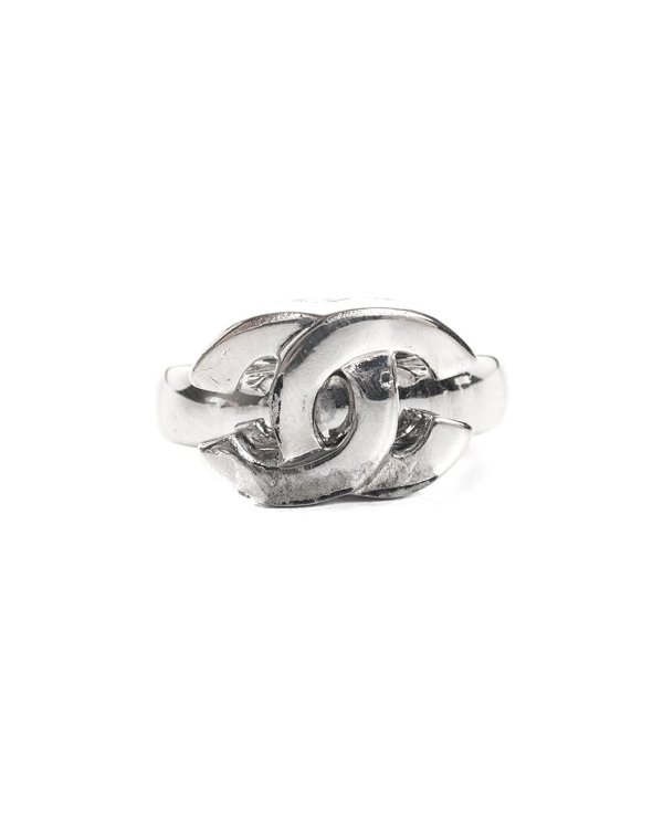 Silver-Tone CC Ring (Authentic Pre-Owned)
