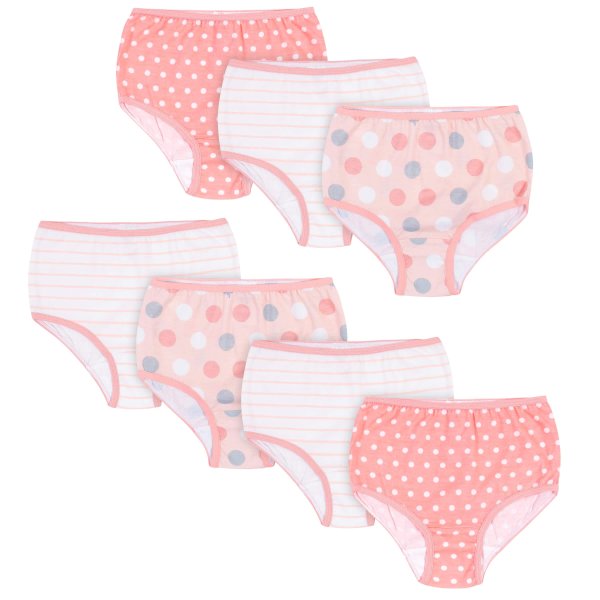7-Pack Toddler Girls Dots & Stripes Panties