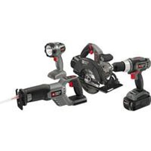 factory-refurbished Porter Cable 18-volt Cordless 4-Tool Combo Kit  PCCK405N4