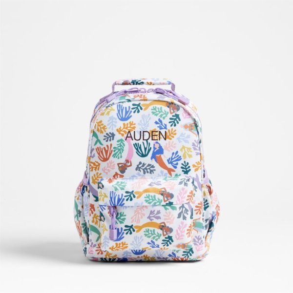 Mermaids Personalized Small Kids School Backpack with Side Pockets | Crate & Kids