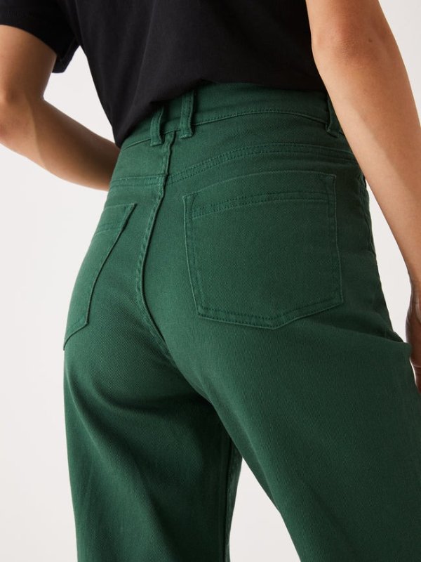 The Jane Straight Leg Pant in Pine Green