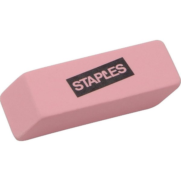 Staples Block Erasers, Pink, 3/Pack (10433-CC)