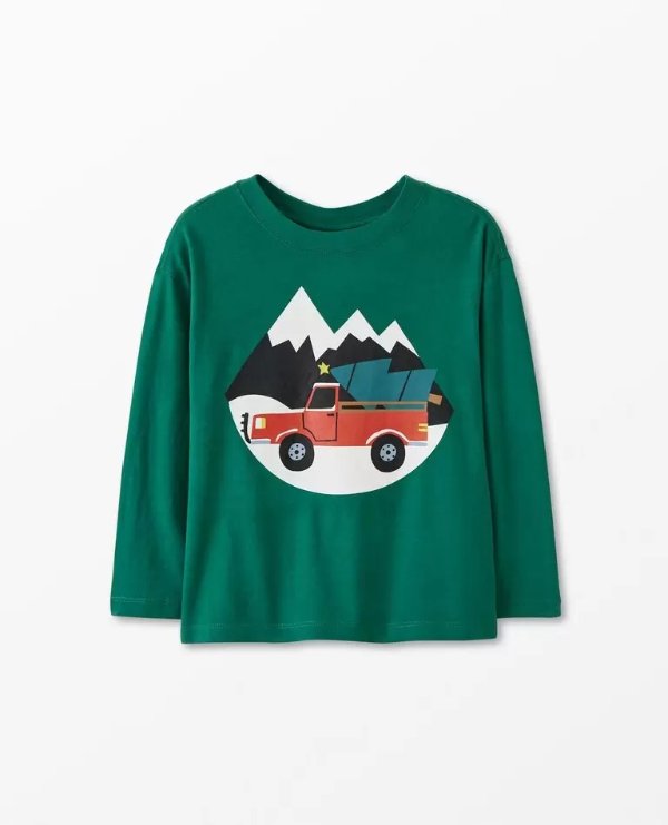 Holiday Print Sweatshirt In French Terry