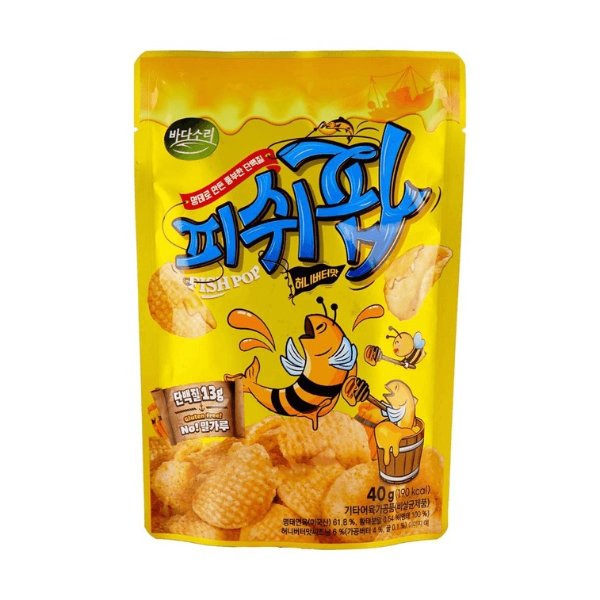 韩国SUNHAE 鱼味脆片 蜂蜜黄油味 40g 【高蛋白无麸质健康零食】