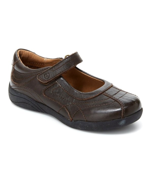 Brown Claire Leather Mary Jane - Girls