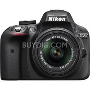 Nikon 尼康D3300 2400万像素单反相机及18-55mm VR II 镜头套装(官方翻新)